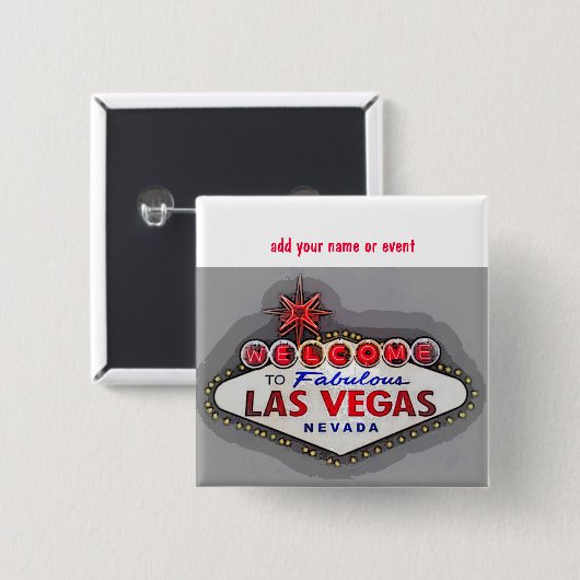 Las VegasnamensAbzeichen Button (Vorne & Hinten)