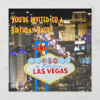 Las- VegasParty-30. Geburtstag Einladung