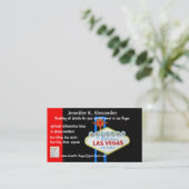 Las- VegasParty-Planer-Ereignisse Visitenkarte (Stehend Vorderseite)