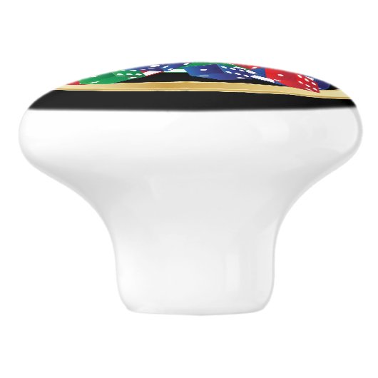 Las- VegasPoker-Entwurf Keramikknauf (Seitenansicht)