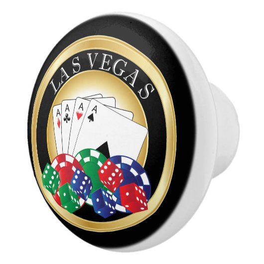 Las- VegasPoker-Entwurf Keramikknauf (Rechts)
