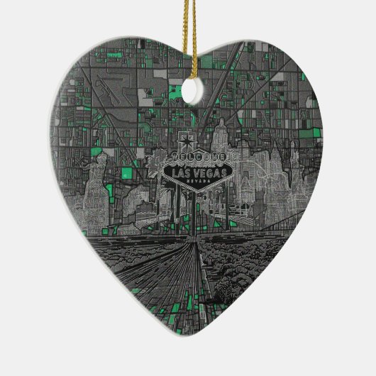 Las- VegasSkyline Keramikornament (Rechts)