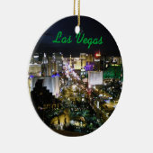 Las- Vegasstreifen-Foto nachts Keramik Ornament (Rechts)