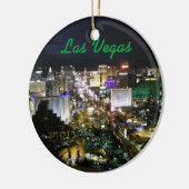 Las- Vegasstreifen-Foto nachts Keramik Ornament (Links)