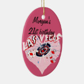 Las- Vegasstreifen personalisiert Keramikornament (Rechts)