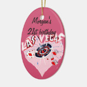 Las- Vegasstreifen personalisiert Keramikornament (Links)