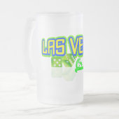 Las- VegasTasse - wählen Sie Art u. Farbe Mattglas Bierglas (Vorderseite Links)