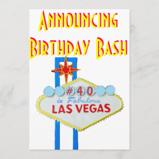 Las- Vegasüberraschungs-Geburtstags-Party 40. Einladung