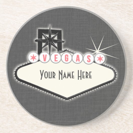 Las- VegasUntersetzer - fertigen Sie Ihren Namen Getränkeuntersetzer (Vorne)