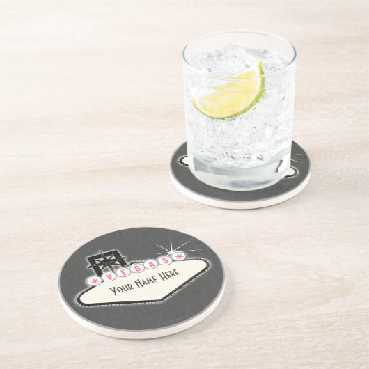 Las- VegasUntersetzer - fertigen Sie Ihren Namen Getränkeuntersetzer (Seite)