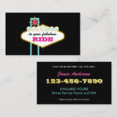 Las- Vegaszeichen-beruflicher Fahrer Visitenkarte (Vorne/Hinten)
