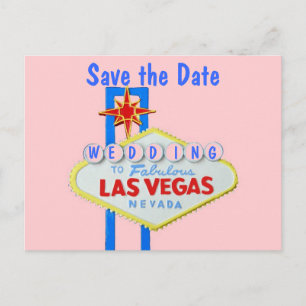 Las- Vegaszeichen Save the Date Ankündigungspostkarte