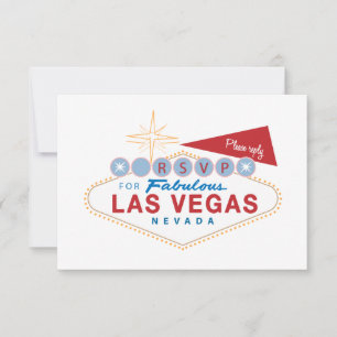 Las- Vegaszeichen UAWG Wedding Wartekarte RSVP Karte