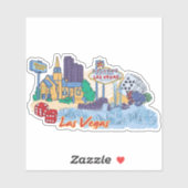 Las Vigas City Aufkleber (Blatt)