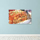 Lasagna Abendessen im italienischen Restaurant II Leinwanddruck (Insitu (Holzboden))