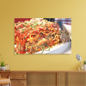 Lasagna Abendessen im italienischen Restaurant II Leinwanddruck (Insitu (Wohnzimmer))
