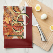 Lasagna Abendessen im italienischen Restaurant Küchentuch (Viertel Falte)