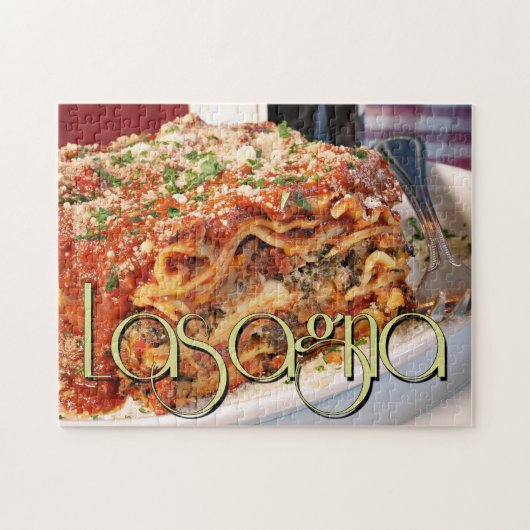 Lasagna Abendessen im italienischen Restaurant Puzzle (Horizontal)