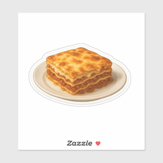 Lasagna Aufkleber (Blatt)