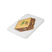 Lasagna Cartoon Illustration Badematte (Schrägansicht)