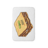 Lasagna Cartoon Illustration Badematte (Vorderseite Vertikal)