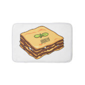 Lasagna Cartoon Illustration Badematte (Vorderseite)