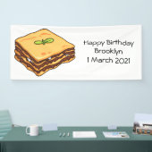 Lasagna Cartoon Illustration Banner (Messe)