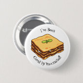 Lasagna Cartoon Illustration Button (Vorne & Hinten)