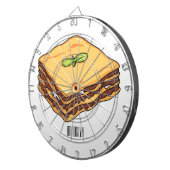 Lasagna Cartoon Illustration Dartscheibe (Vorderseite rechts)