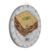 Lasagna Cartoon Illustration Dartscheibe (Vorderseite Links)