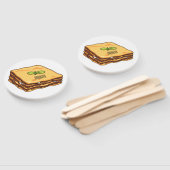 Lasagna Cartoon Illustration Fächer (Non-assembled)