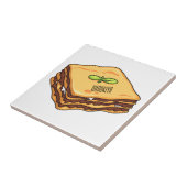 Lasagna Cartoon Illustration Fliese (Seite)