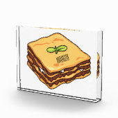 Lasagna Cartoon Illustration Fotoblock (Rechts)