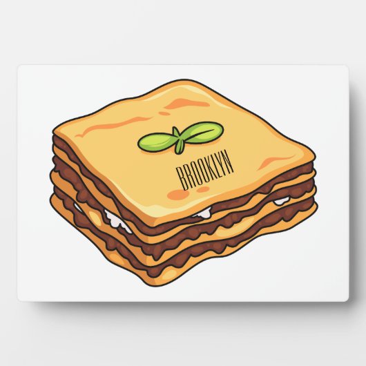 Lasagna Cartoon Illustration Fotoplatte (Vorderseite)