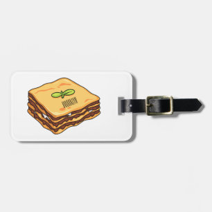 Lasagna Cartoon Illustration Gepäckanhänger