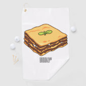 Lasagna Cartoon Illustration Golfhandtuch (Insitu)
