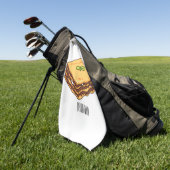 Lasagna Cartoon Illustration Golfhandtuch (Gras)