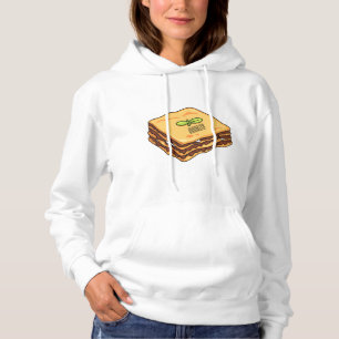 Lasagna Cartoon Illustration Hoodie