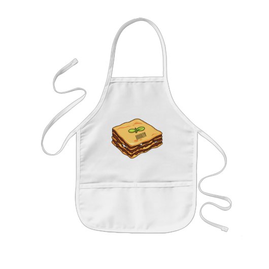 Lasagna Cartoon Illustration Kinderschürze (Vorne)