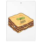 Lasagna Cartoon Illustration Klemmbrett (Rückseite)