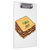 Lasagna Cartoon Illustration Klemmbrett (Rechts)