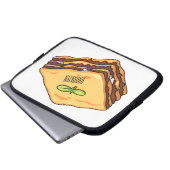 Lasagna Cartoon Illustration Laptopschutzhülle (Vorne Knopf)