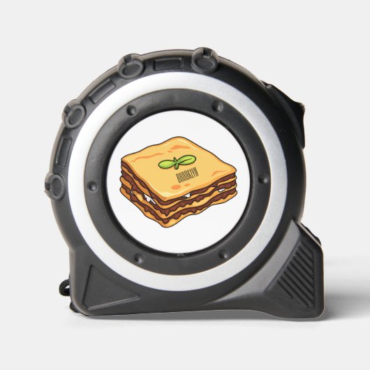 Lasagna Cartoon Illustration Maßband (Vorderseite)