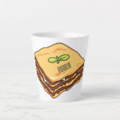 Lasagna Cartoon Illustration Milchtasse (Vorderseite)
