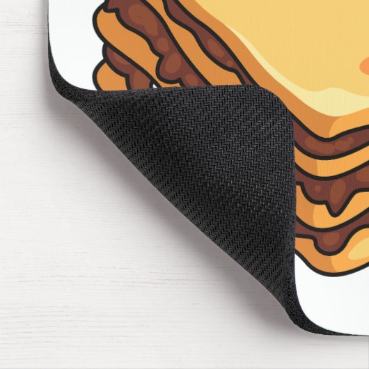 Lasagna Cartoon Illustration Mousepad (Ecke)