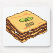 Lasagna Cartoon Illustration Mousepad (Vorne)