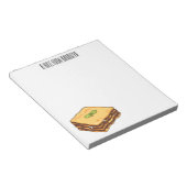 Lasagna Cartoon Illustration Notizblock (angewinkelt)