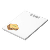 Lasagna Cartoon Illustration Notizblock (Rotiert)