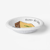Lasagna Cartoon Illustration Pappteller (Gewinkelt)