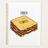 Lasagna Cartoon Illustration Planer (Vorderseite)